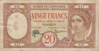 Gallery image for Tahiti p12b: 20 Francs