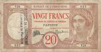 Gallery image for Tahiti p12d: 20 Francs