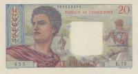 Gallery image for Tahiti p21a: 20 Francs