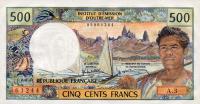 Gallery image for Tahiti p25d: 500 Francs