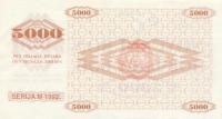 p9f3 from Bosnia and Herzegovina: 5000 Dinara from 1992