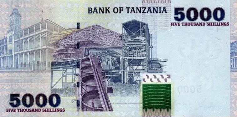 Back of Tanzania p38: 5000 Shilingi from 2003