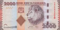 Gallery image for Tanzania p42a: 2000 Shilingi from 2010