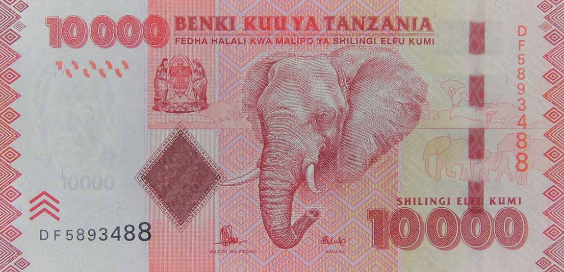 Front of Tanzania p44b: 10000 Shilingi from 2015