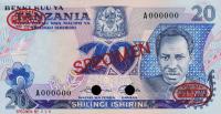 p7s from Tanzania: 20 Shilingi from 1978