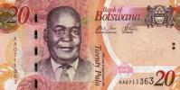 p31a from Botswana: 20 Pula from 2009