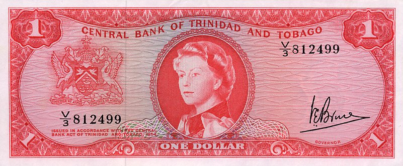 Front of Trinidad and Tobago p26c: 1 Dollar from 1964