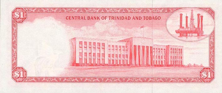 Back of Trinidad and Tobago p30b: 1 Dollar from 1964