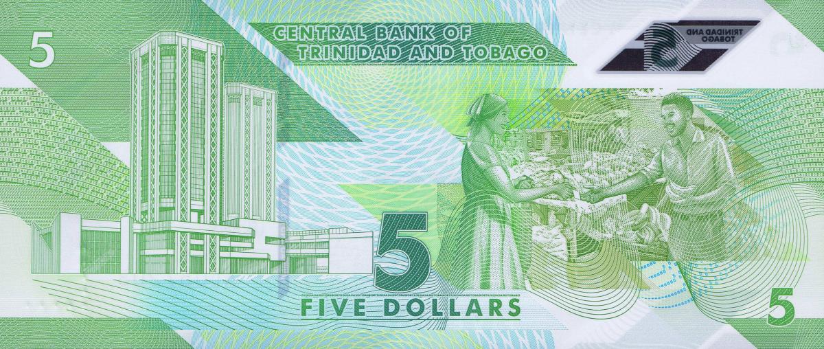 Back of Trinidad and Tobago p61: 5 Dollars from 2020