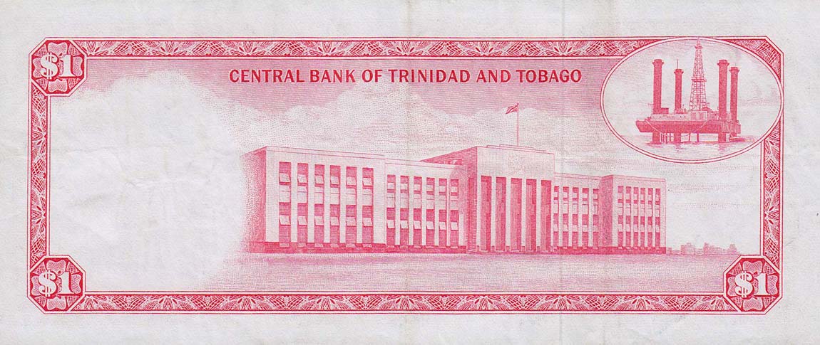 Back of Trinidad and Tobago p26a: 1 Dollar from 1964