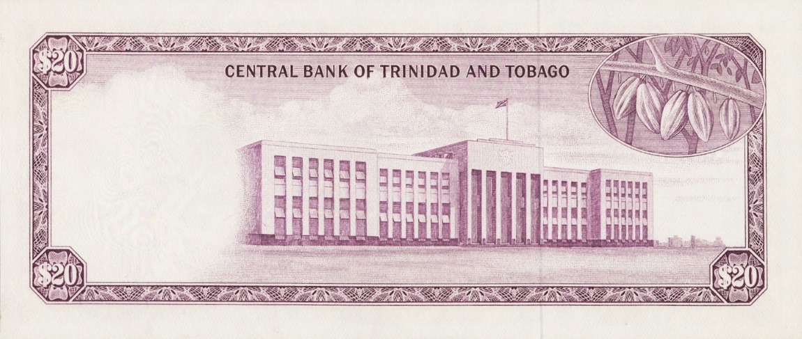 Back of Trinidad and Tobago p29a: 20 Dollars from 1964