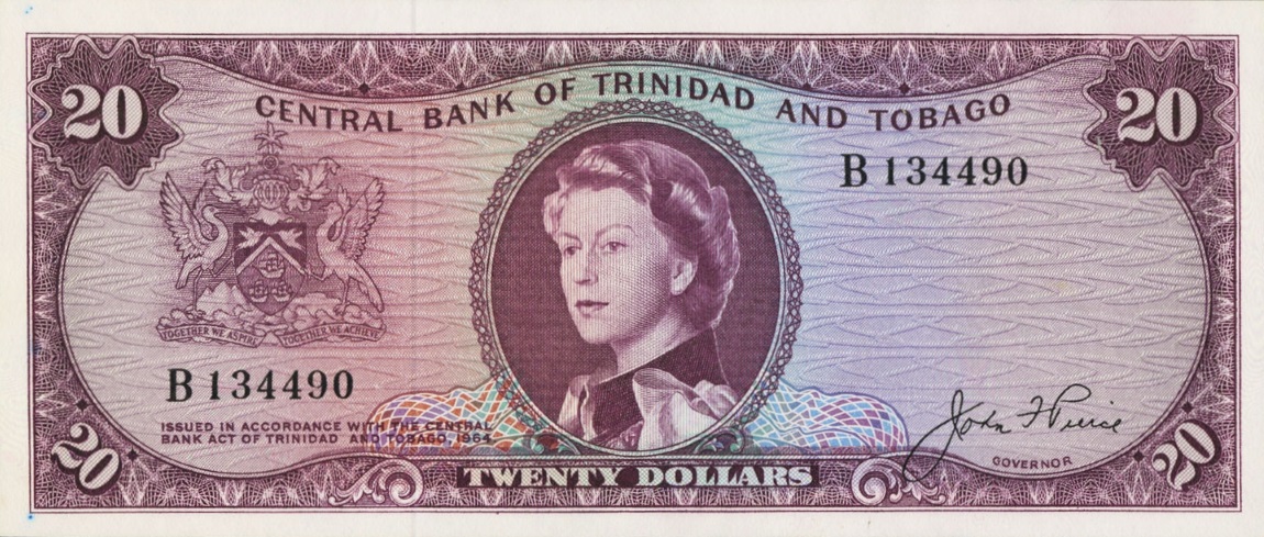 Front of Trinidad and Tobago p29a: 20 Dollars from 1964