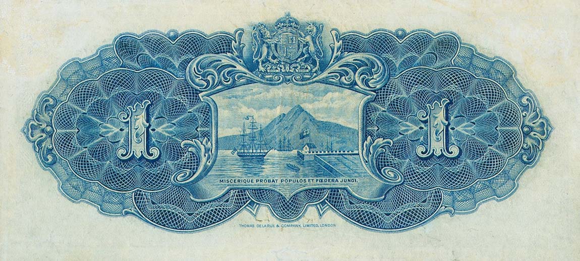 Back of Trinidad and Tobago p3a: 1 Dollar from 1929