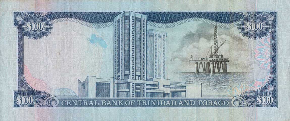 Back of Trinidad and Tobago p45: 100 Dollars from 2002