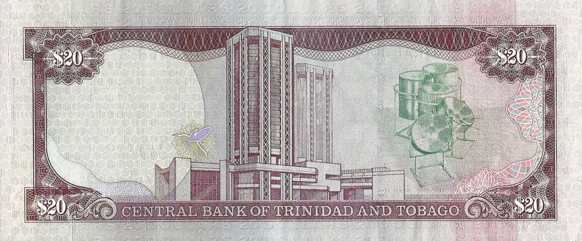Back of Trinidad and Tobago p49a: 20 Dollars from 2006