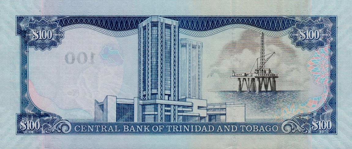 Back of Trinidad and Tobago p51a: 100 Dollars from 2006