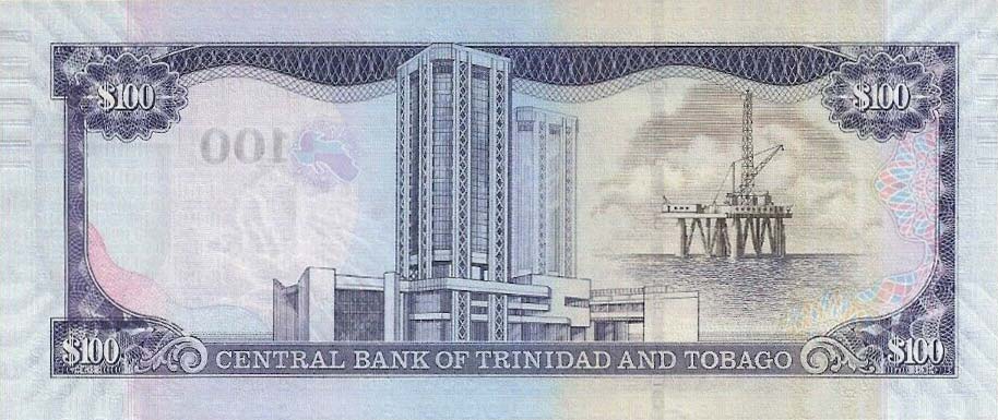 Back of Trinidad and Tobago p51b: 100 Dollars from 2006