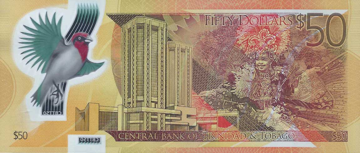 Back of Trinidad and Tobago p54: 50 Dollars from 2014