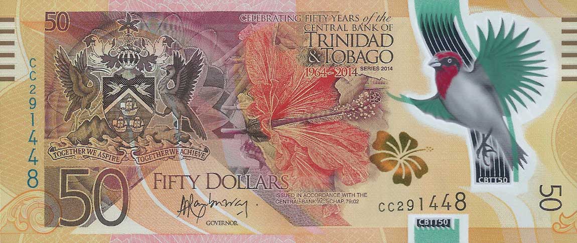 Front of Trinidad and Tobago p54: 50 Dollars from 2014