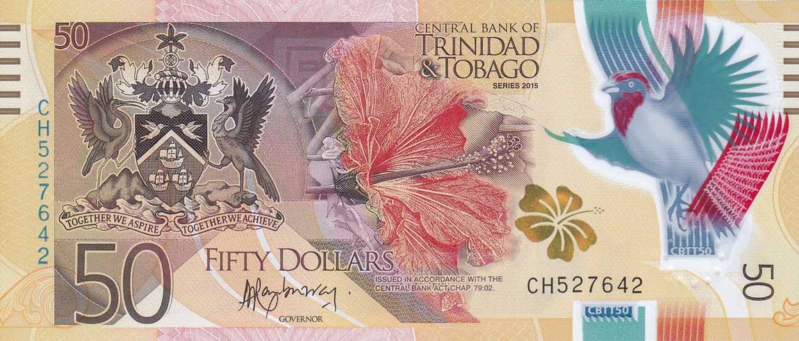 Front of Trinidad and Tobago p59: 50 Dollars from 2015