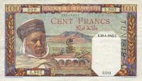 p13b from Tunisia: 100 Francs from 1942