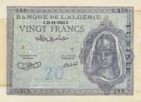 p17 from Tunisia: 20 Francs from 1943