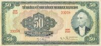 p143a from Turkey: 50 Lira from 1947