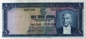 Gallery image for Turkey p154a: 5 Lira
