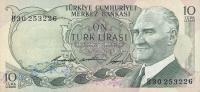 p180 from Turkey: 10 Lira from 1930
