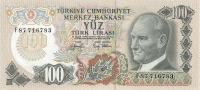 p189b from Turkey: 100 Lira from 1970