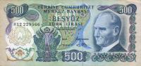 p190c from Turkey: 500 Lira from 1970