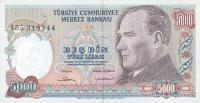 p196Aa from Turkey: 5000 Lira from 1970