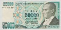 Gallery image for Turkey p203a: 50000 Lira