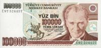 Gallery image for Turkey p205b: 100000 Lira