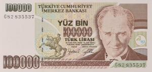 Gallery image for Turkey p206: 100000 Lira