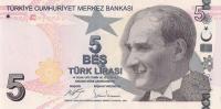 Gallery image for Turkey p222c: 5 Lira