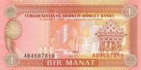 Gallery image for Turkmenistan p1: 1 Manat