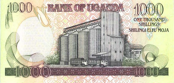 Back of Uganda p36a: 1000 Shillings from 1994
