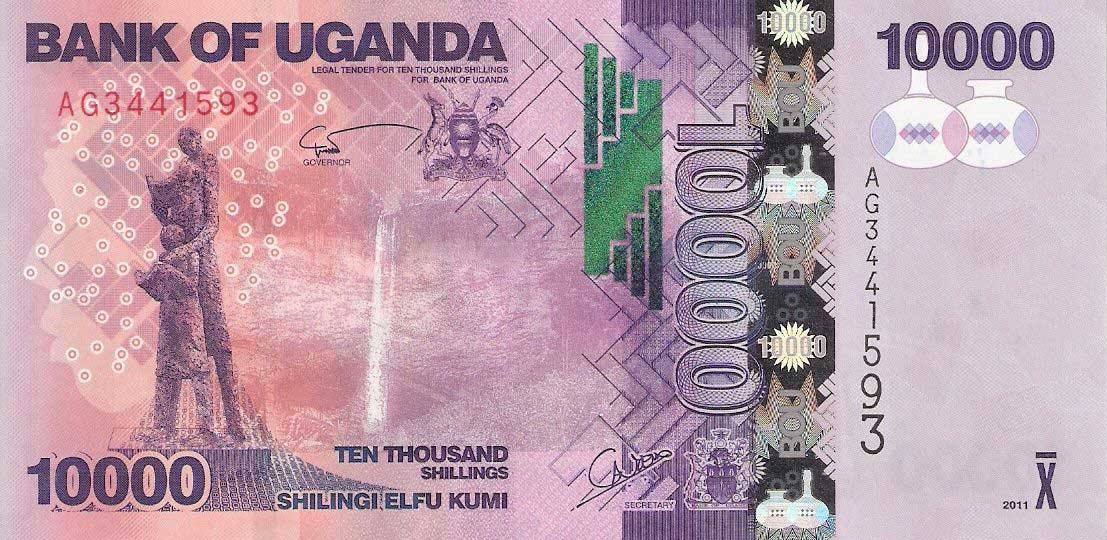 Front of Uganda p52b: 10000 Shillings from 2011