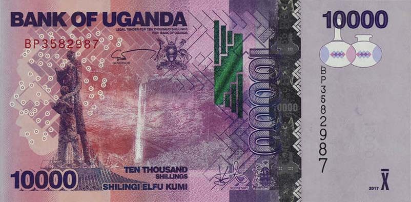 Front of Uganda p52e: 10000 Shillings from 2017