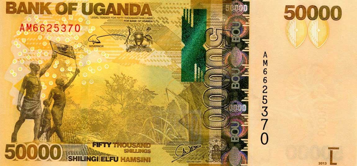 Front of Uganda p54b: 50000 Shillings from 2013