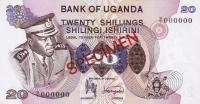 p7s from Uganda: 20 Shillings from 1973