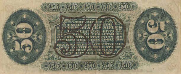 Back of United States p112a: 50 Cents from 1863