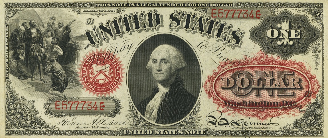 Front of United States p153: 1 Dollar from 1874