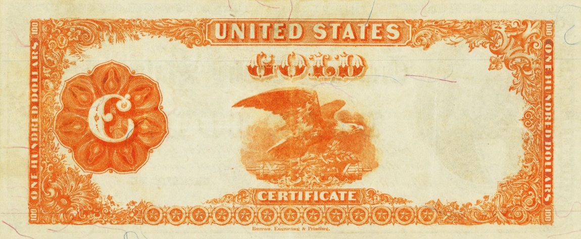 Back of United States p261a: 100 Dollars from 1882