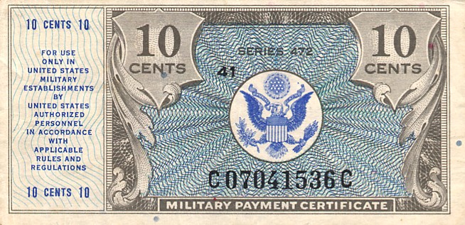 Front of United States pM16a: 10 Cents from 1948