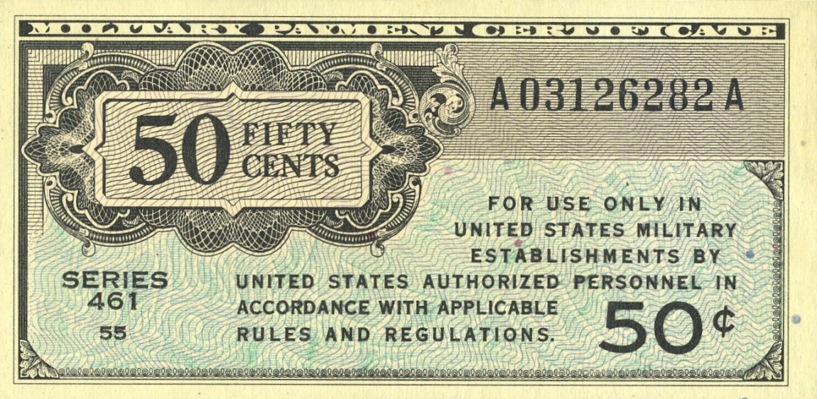 Front of United States pM4a: 50 Cents from 1946
