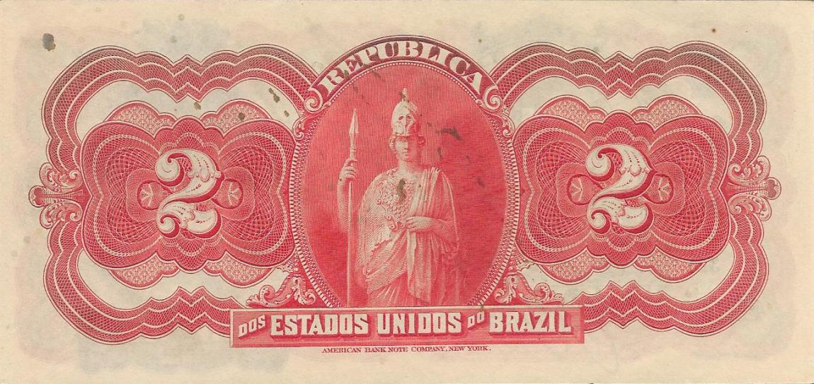 Back of Brazil p13a: 2 Mil Reis from 1918