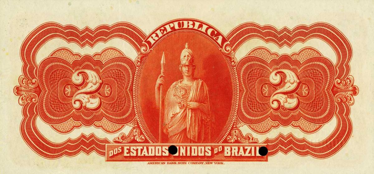 Back of Brazil p13s: 2 Mil Reis from 1918