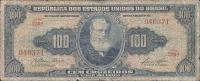 p153d from Brazil: 100 Cruzeiros from 1955